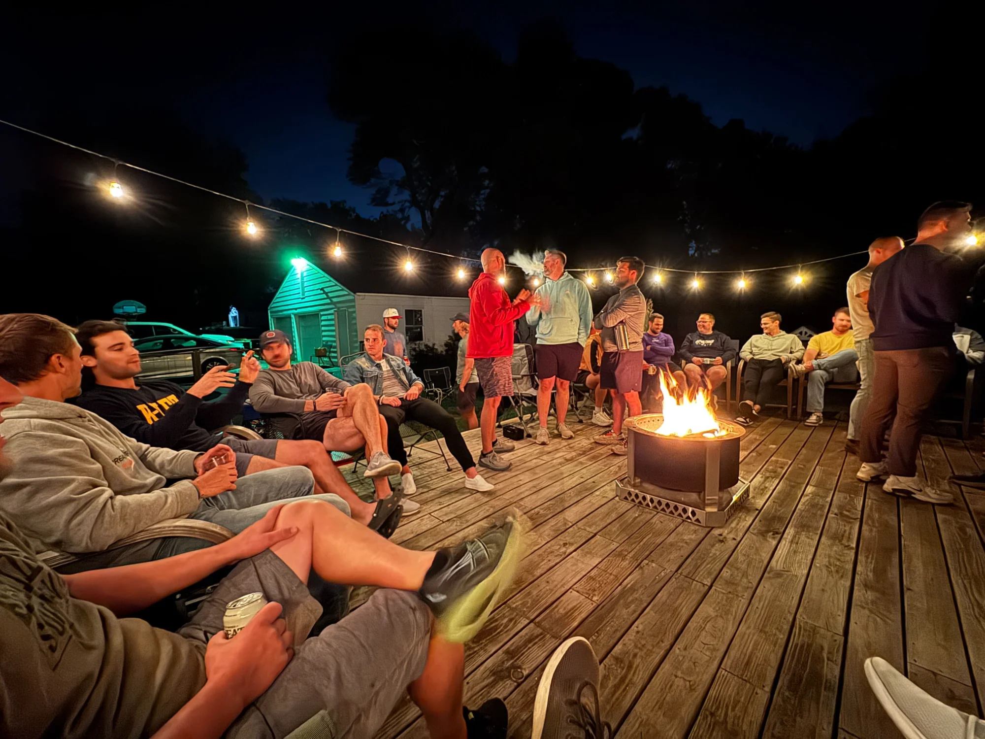 Tablesetters gathering under the lights