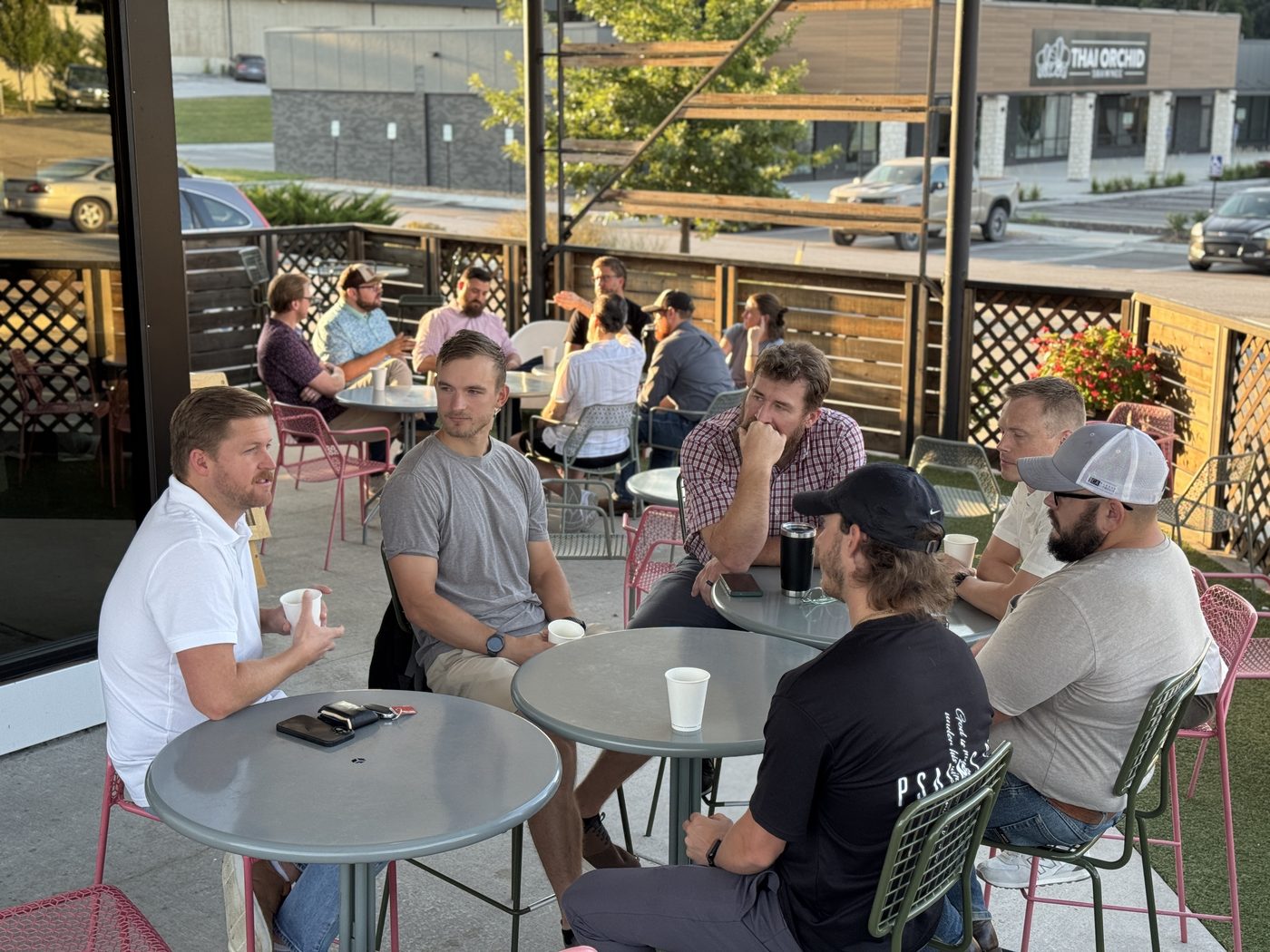 A roundtable of business owners over coffee